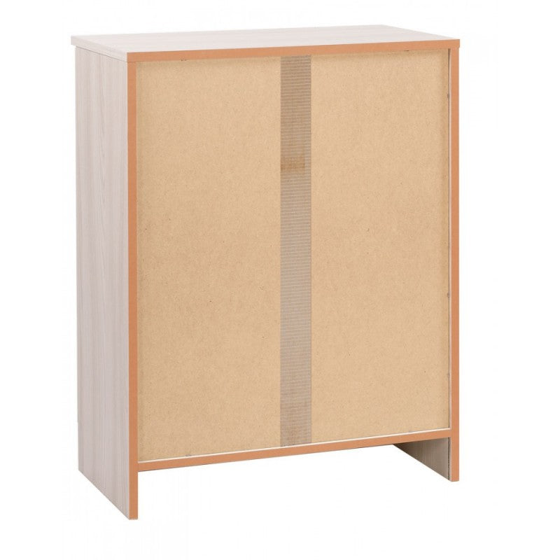 Low multipurpose wardrobe with two doors White 62x34x h80 cm