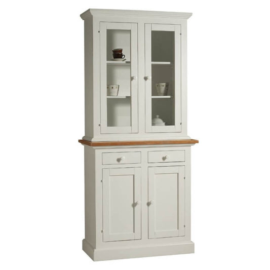 Vetrina 2 ante bianco laccato shabby chic 95x47x200H