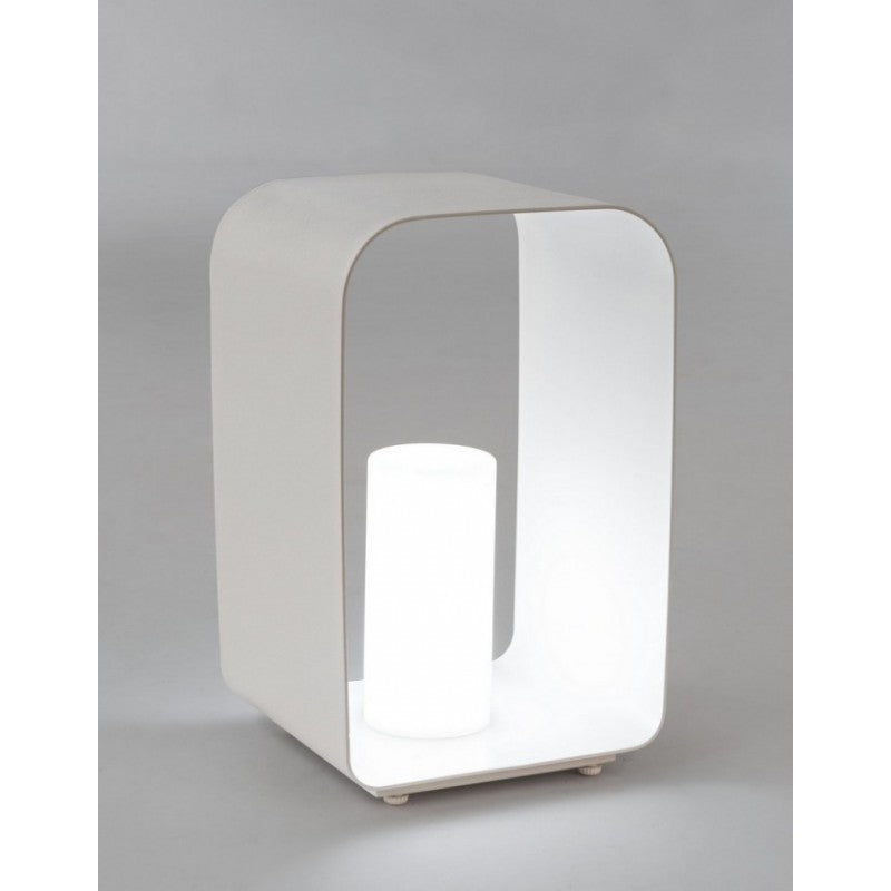 Lampada a led con piantana RIDLEY Bianco 25x28x h45 cm