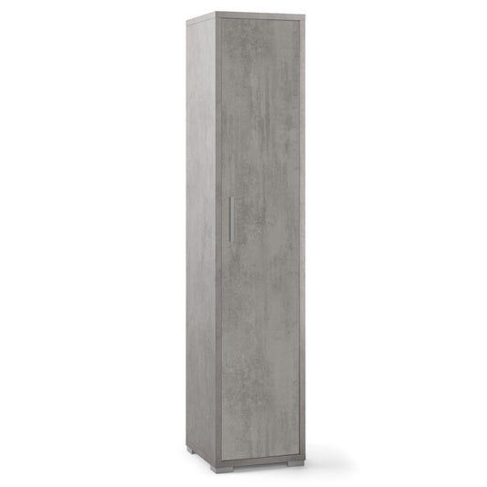 Armadio multiuso alto in legno Beton Cemento 39x41x h199 cm