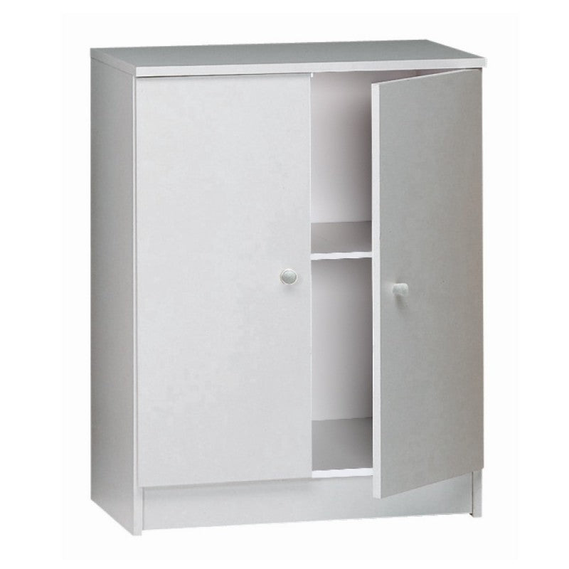 Low multipurpose wardrobe with two doors White 62x34x h80 cm