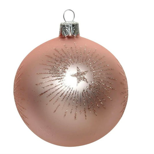 Pallina di Natale Stella Blush Rosa D8