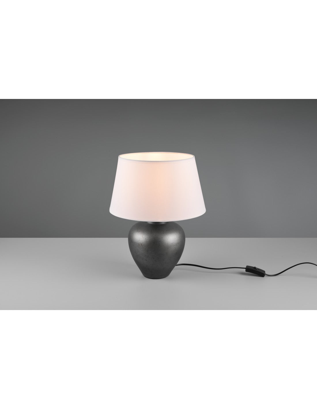 Lume Da Tavolo Abby 1xE27 Ceramica E Paralume Bianco Trio Lighting