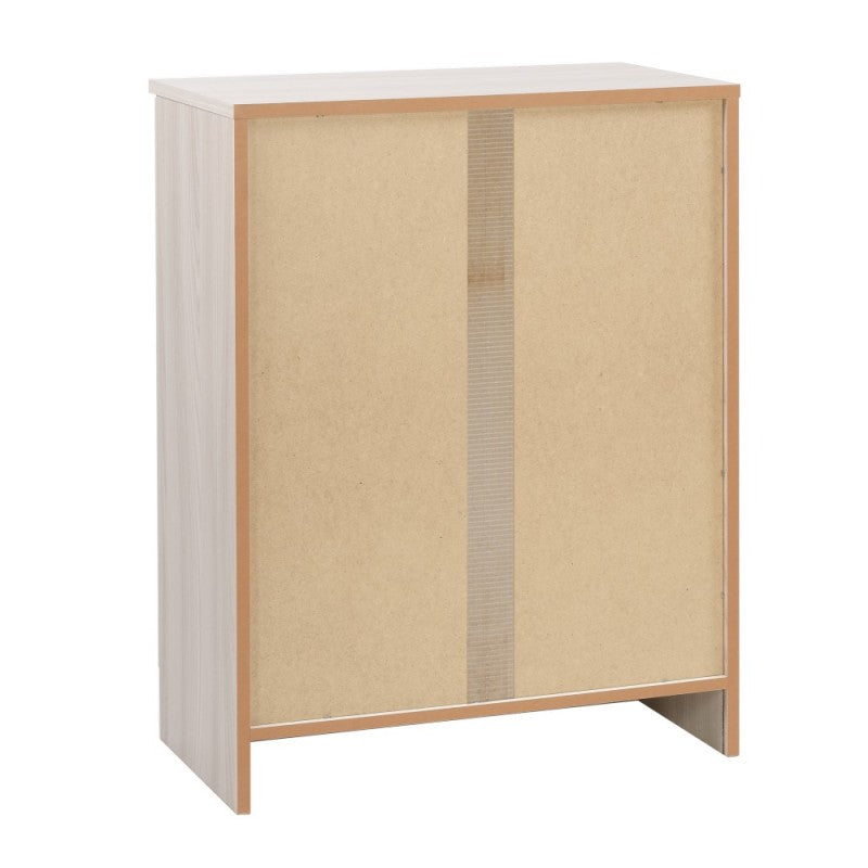 Low multipurpose wardrobe with two doors Light Elm 62x34x h80 cm