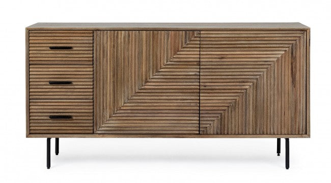 Credenza 2 ante 3 cassetti in legno Darsey