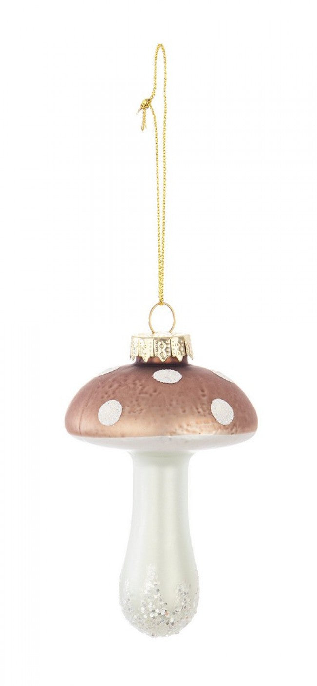 12x Pendaglio Vt Mushroom Marrone 6X9