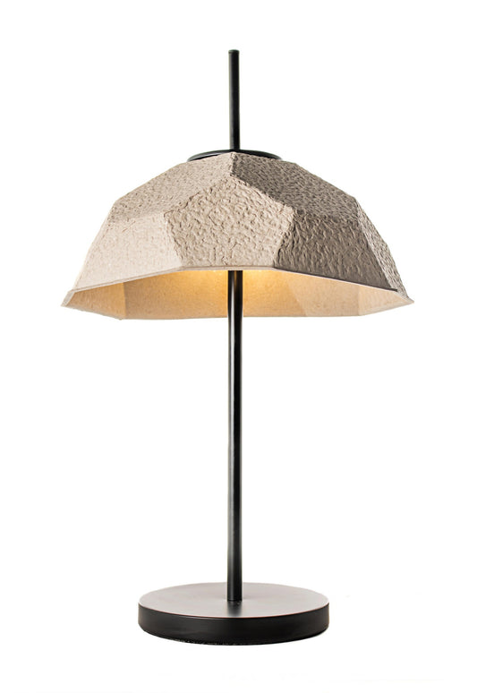 Lampada da tavolo paralume in cartone riciclato tortora D37xD37x60h cm