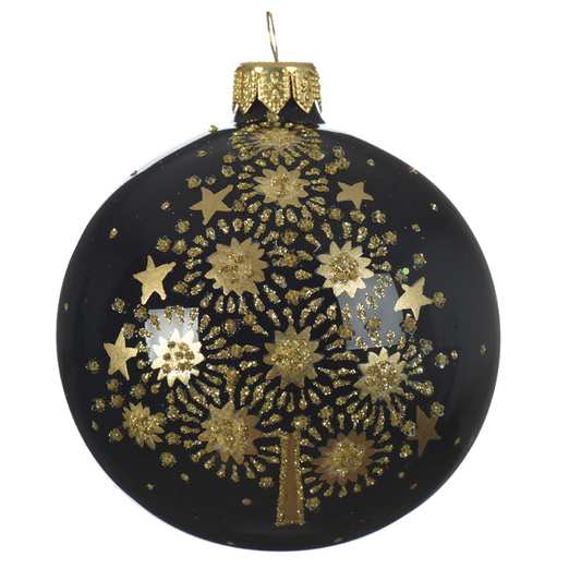 Pallina di Natale Albero colore nero Ø8 cm