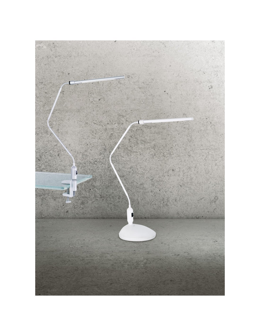 Lampada da Scrivania Vario Alluminio Led Base+Pinza H64 cm Trio Lighting