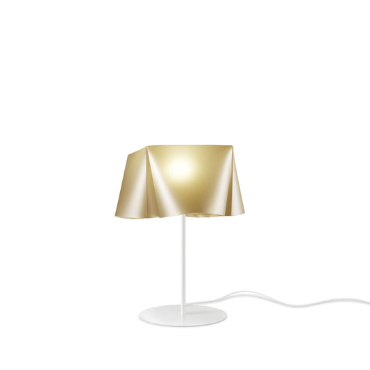 Lampada da Tavolo Base e Stelo New Gold in Metallo Cm. 28 x 35h