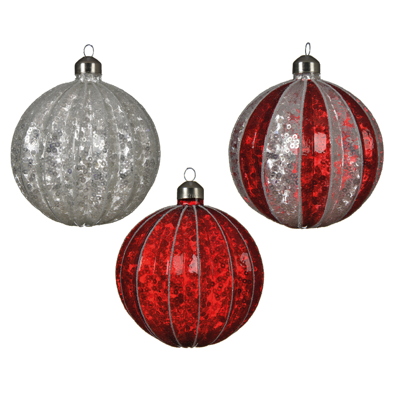 Pallina di Natale in vetro colorazioni assortite Ø10 cm