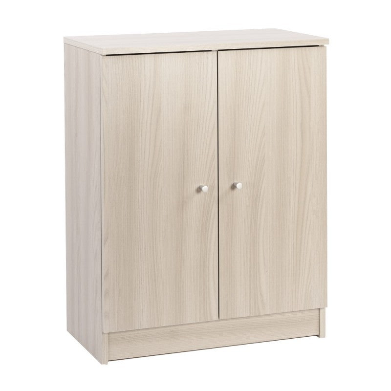 Low multipurpose wardrobe with two doors Light Elm 62x34x h80 cm