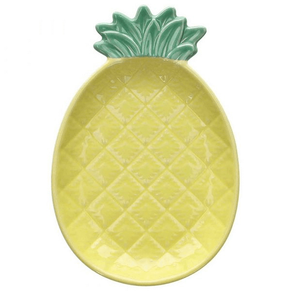 Piatto Ananas 18,5x12,5x2,5h cm Pachy Stoneware Giallo